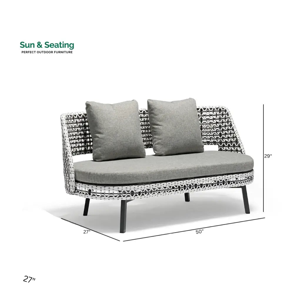 Bufil Outdoor Garden Balcony Sofa Set 2 Seater,2 Single seater and 2 Center Table Set (Grey) Sofa Sets