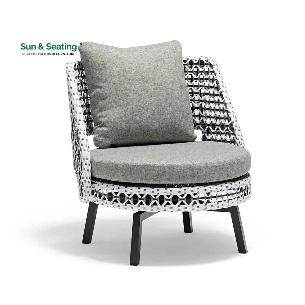 Bufil Outdoor Garden Balcony Sofa Set 2 Seater,2 Single seater and 2 Center Table Set (Grey) Sofa Sets