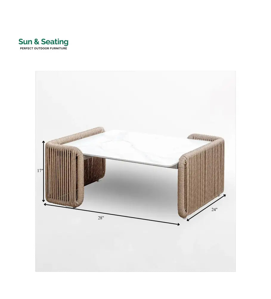 Buratti Outdoor Sofa Set 2 Seater 2 Single seater and 1 Center Table Braided &amp; Rope Sofa Sets