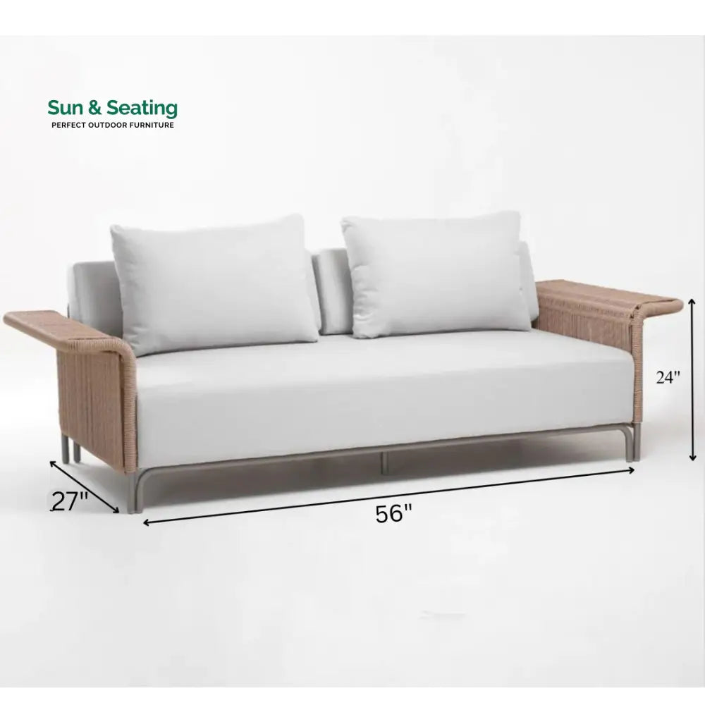 Buratti Outdoor Sofa Set 2 Seater 2 Single seater and 1 Center Table Braided &amp; Rope Sofa Sets