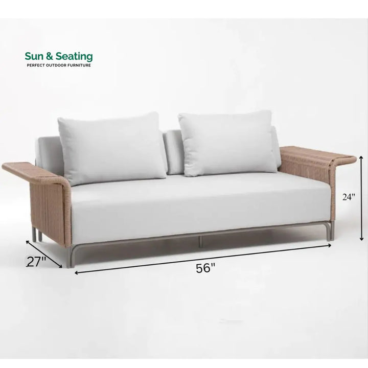 Buratti Outdoor Sofa Set 2 Seater 2 Single seater and 1 Center Table Braided &amp; Rope Sofa Sets