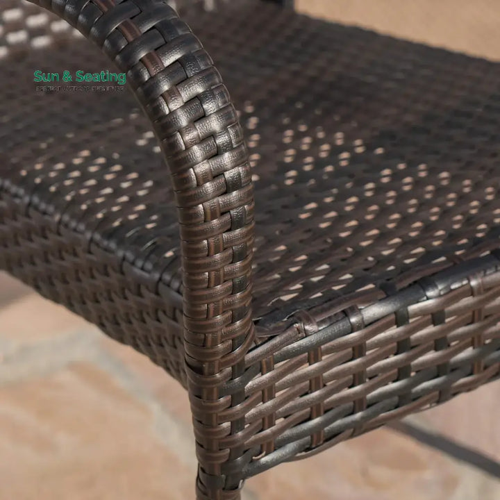 Busisiwe 9-Piece Outdoor Stacking Wicker Square Dining Set Dining Set