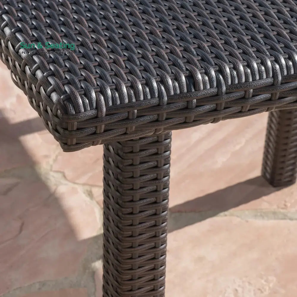 Busisiwe 9-Piece Outdoor Stacking Wicker Square Dining Set Dining Set