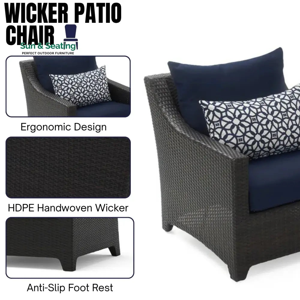 Calista All Weather Outdoor Wicker Garden L-Shape Sectional Conversation Set Sofa Set