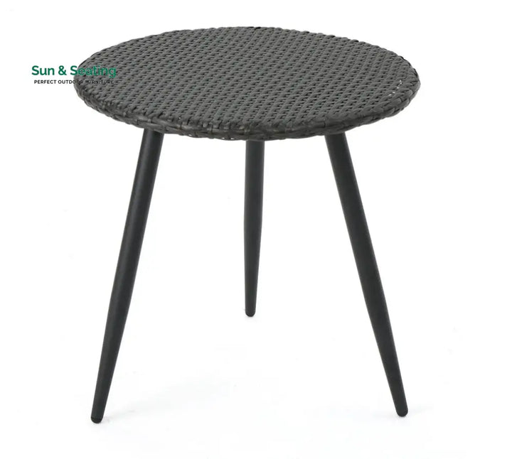 Camo Outdoor Patio Seating Set 2 Chairs and 1 Table Set (Black) Coffee Table Sets