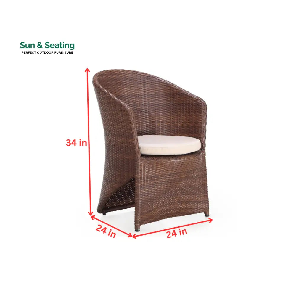Candreva Outdoor Patio Dining Set 10 Chairs and 1 Table (Brown) Dining sets