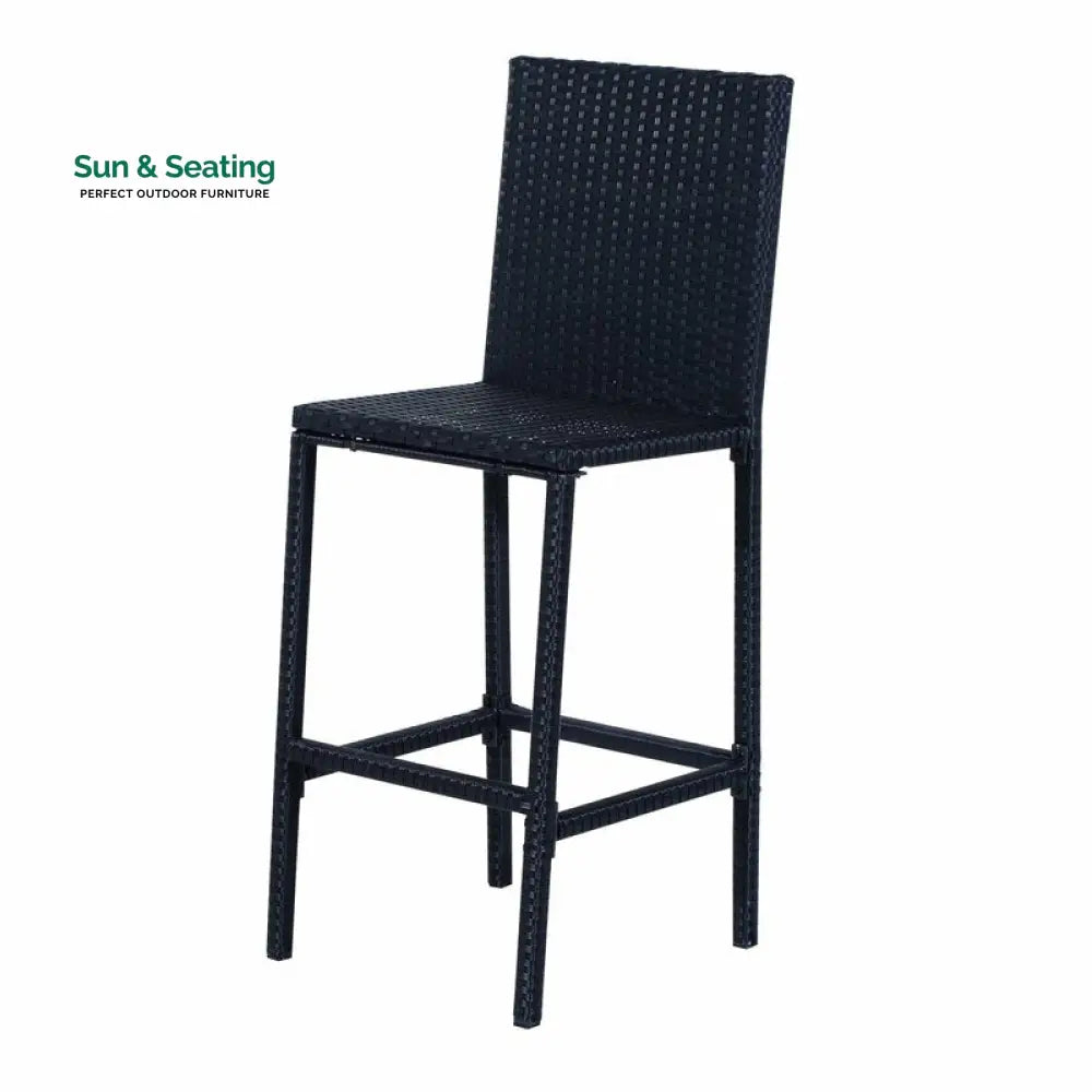 Cantu Outdoor Patio Bar Sets 2 Chairs and 1 Table (Black) Bar Sets