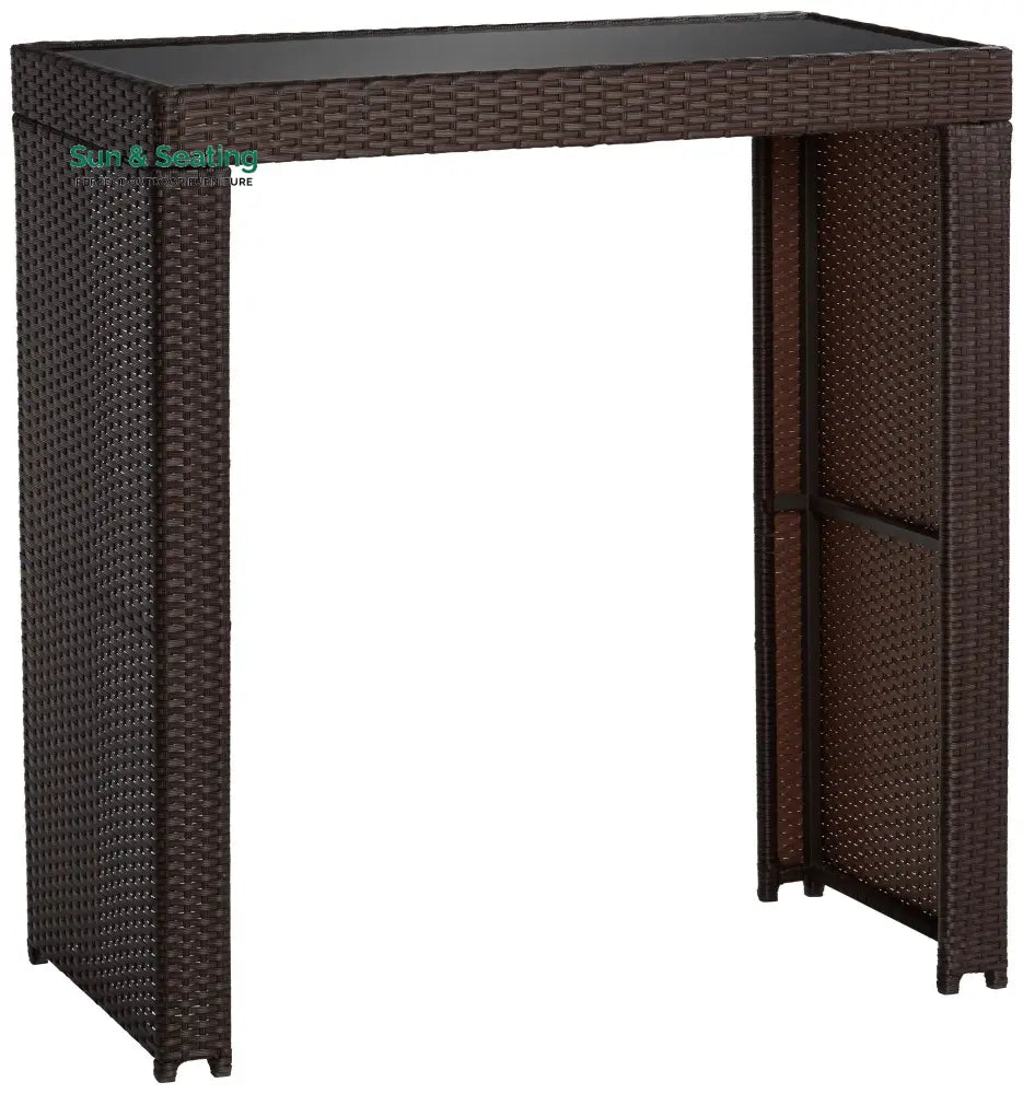 Capone Outdoor Patio Bar Sets 4 Stools and 1 Table (Dark Brown) Bar Sets