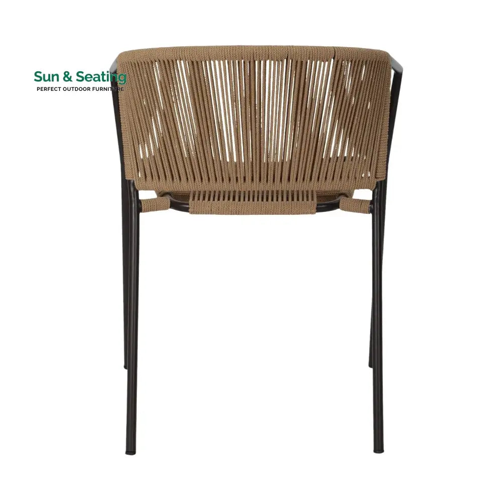 Capri Outdoor Rope 3-Piece Patio Chairs Set (Beige) Patio Set