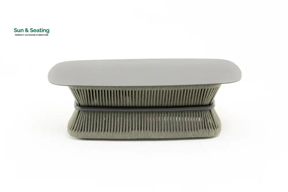 Capuano Outdoor Sofa Set 6 Seater 1 Center Table and 1 Side Table Set (Khaki) Braided & Rope Sofa Sets