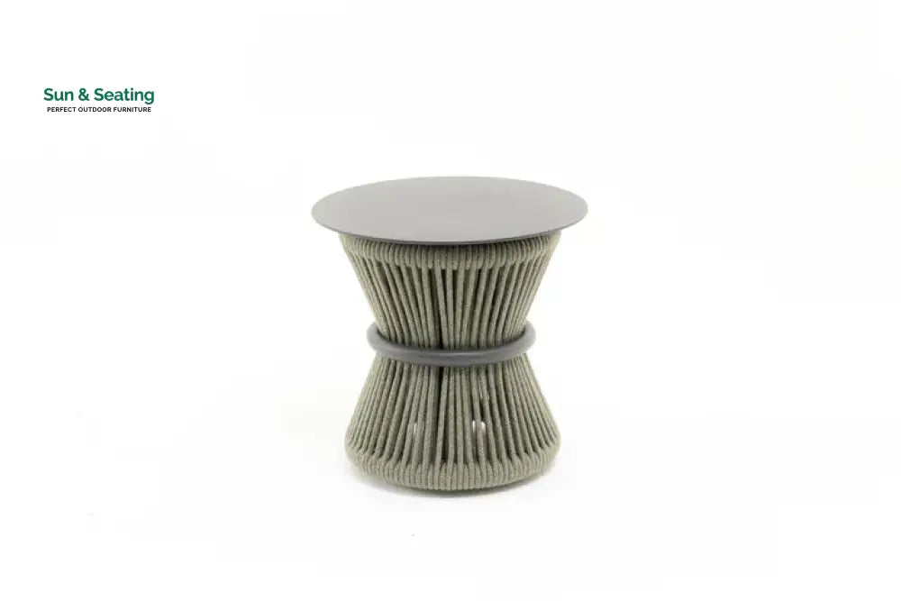 Capuano Outdoor Sofa Set 6 Seater 1 Center Table and 1 Side Table Set (Khaki) Braided &amp; Rope Sofa Sets