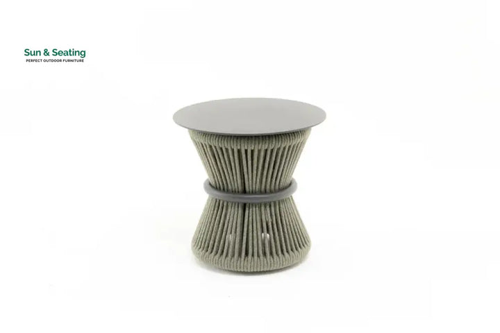 Capuano Outdoor Sofa Set 6 Seater 1 Center Table and 1 Side Table Set (Khaki) Braided &amp; Rope Sofa Sets