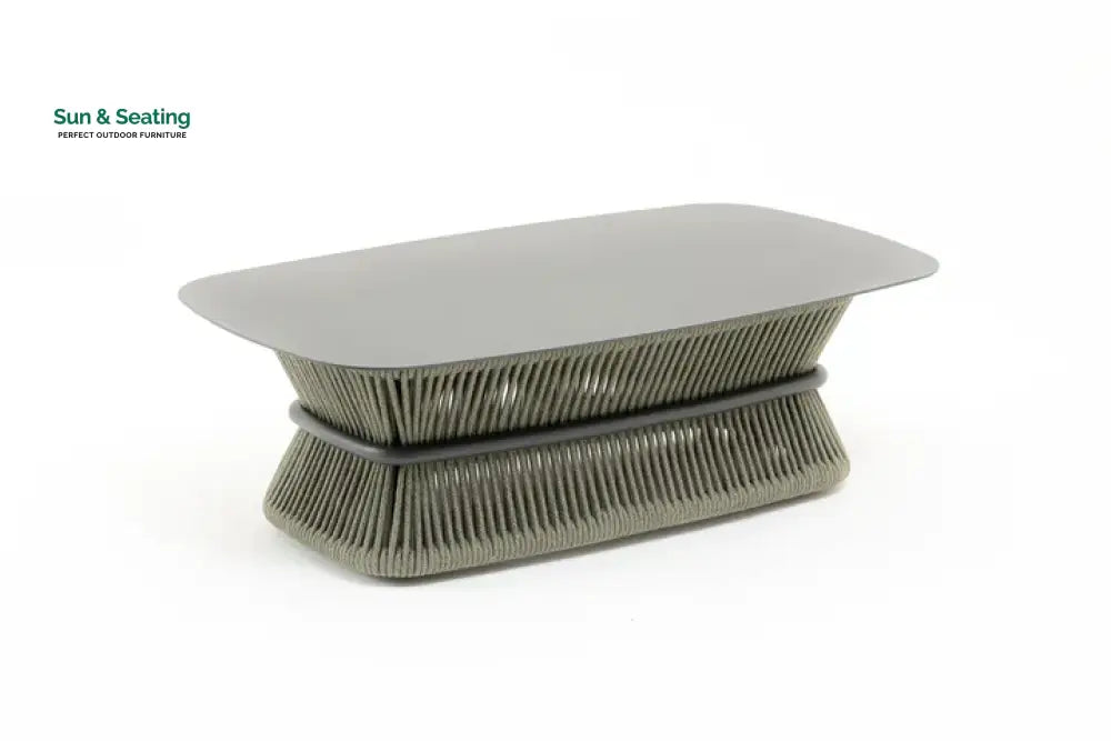 Capuano Outdoor Sofa Set 6 Seater 1 Center Table and 1 Side Table Set (Khaki) Braided & Rope Sofa Sets