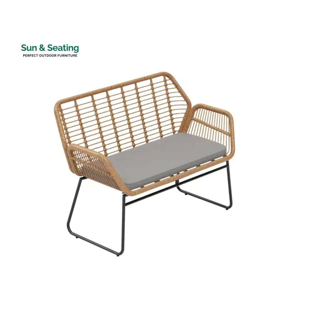 Cara Outdoor Sofa Set 2 Seater 2 Single seater and 1 Center Table (Honey) Sofa Sets