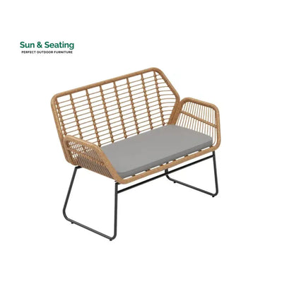 Cara Outdoor Sofa Set 2 Seater 2 Single seater and 1 Center Table (Honey) Sofa Sets