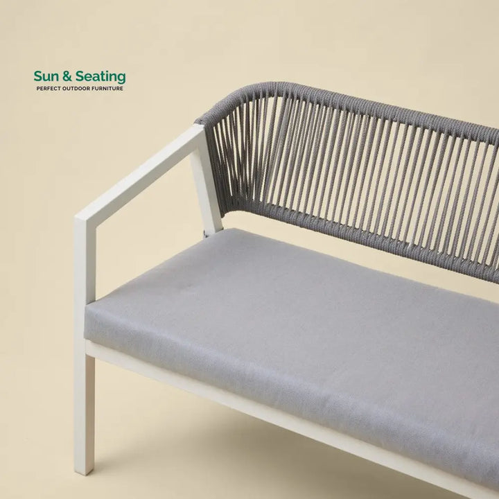 Cares Outdoor Garden Balcony Sofa Set 2 Seater,2 Single seater and 1 Center Table Set Braid &amp; Rope (Cream) Sofa Sets