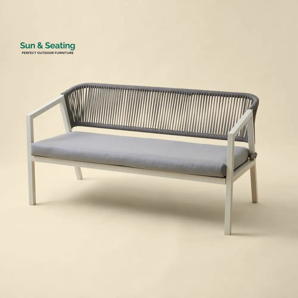 Cares Outdoor Garden Balcony Sofa Set 2 Seater,2 Single seater and 1 Center Table Set Braid &amp; Rope (Cream) Sofa Sets