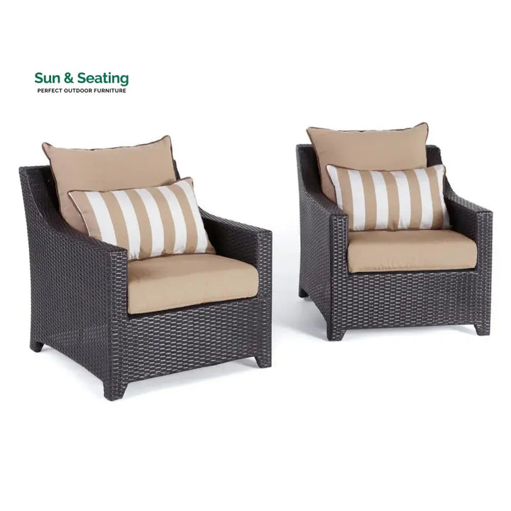 Carmen All Weather Outdoor Wicker Garden L-Shape Sectional Conversation Set Sofa Set