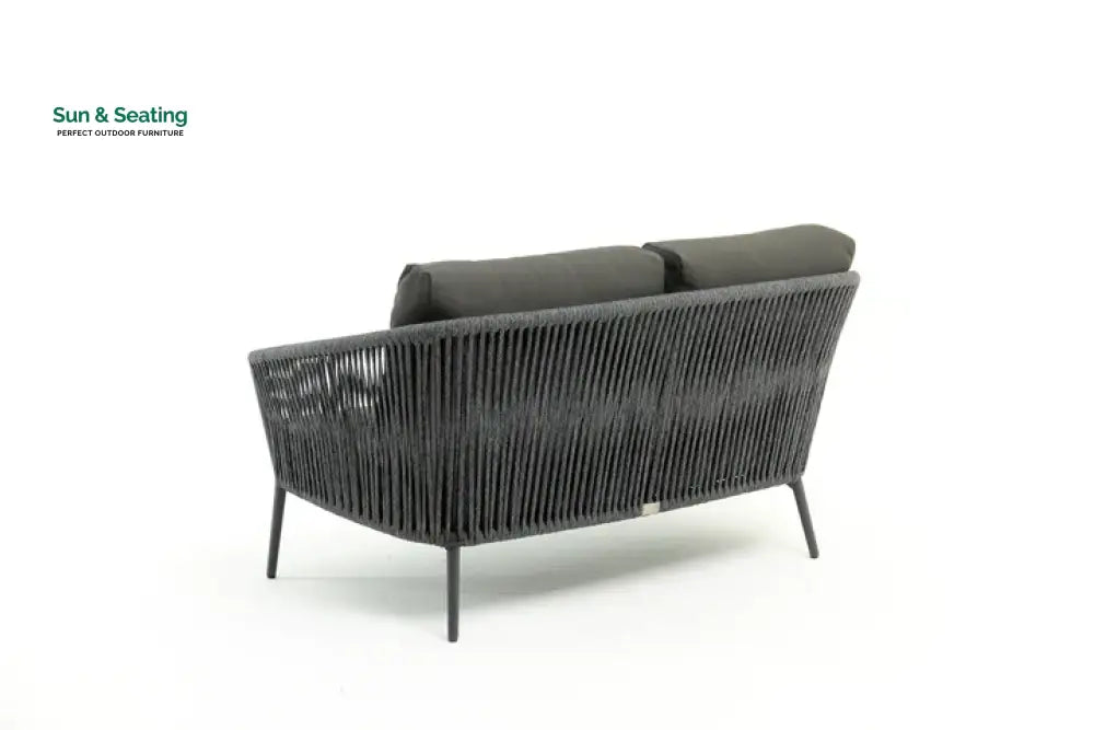 Caruso Outdoor Sofa 2 Seater (Dark Grey) Braided &amp; Rope Sofa Sets