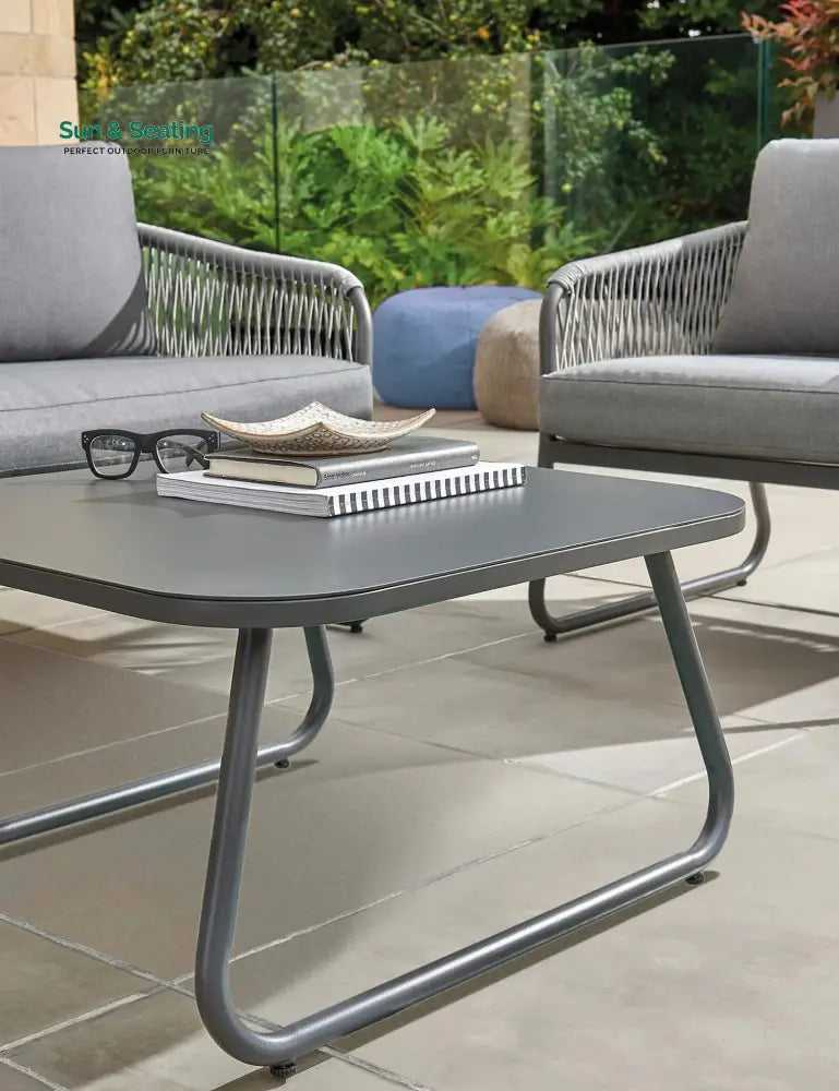 Casu Outdoor Garden Balcony Sofa Set 2 Seater 2 Single seater and 1 Center Table Set Braid &amp; Rope (Grey) Sofa Sets