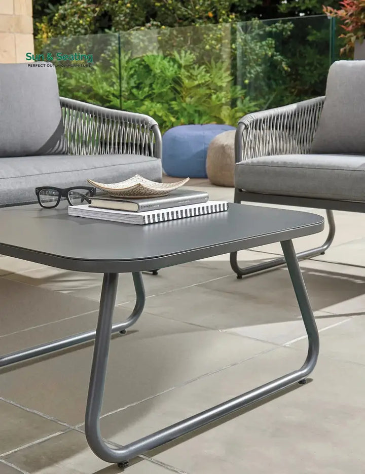 Casu Outdoor Garden Balcony Sofa Set 2 Seater 2 Single seater and 1 Center Table Set Braid &amp; Rope (Grey) Sofa Sets