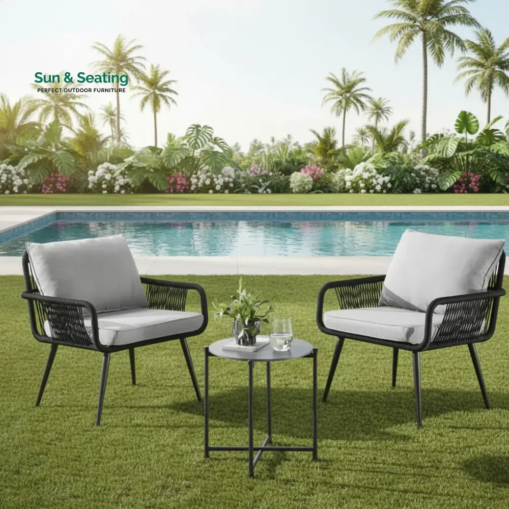 Catalina 3-Piece Rope Patio Set - Perfect for Outdoor Entertaining Patio Set