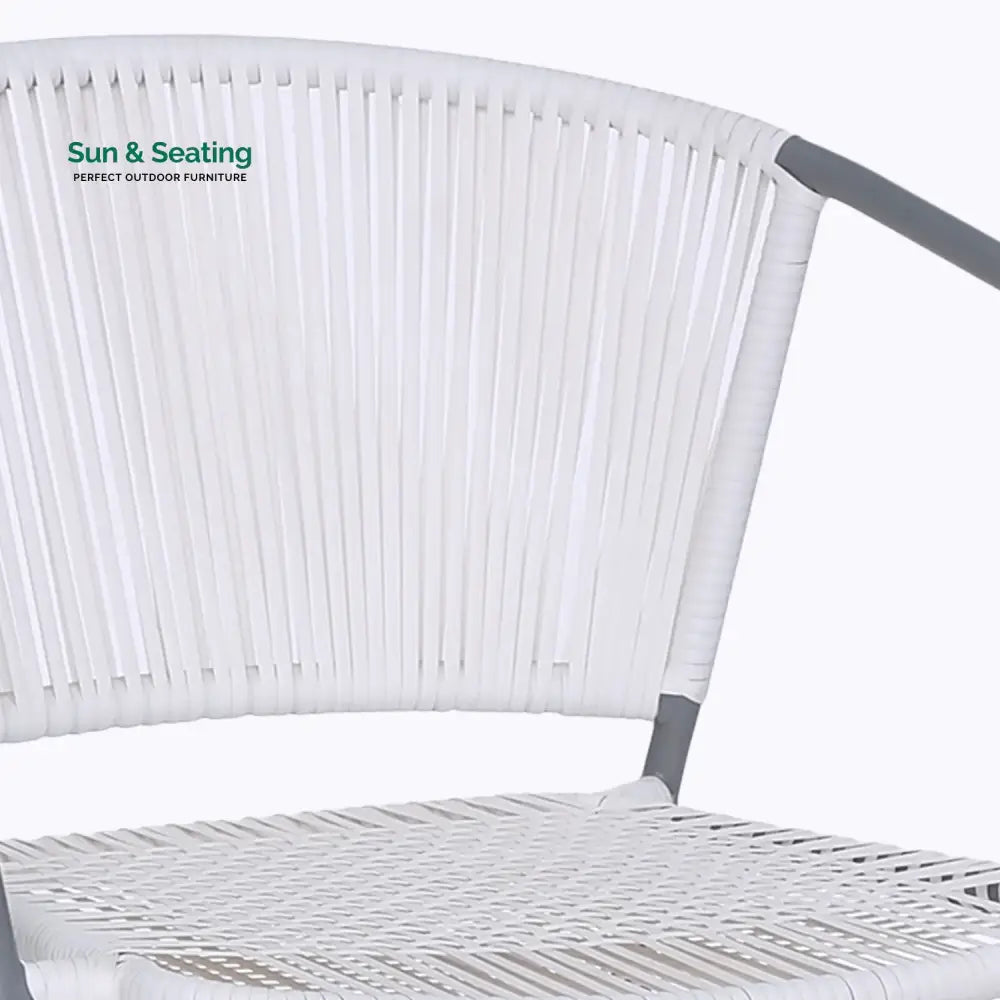 Celestia 3-Piece Outdoor White Rope Patio Set Patio Set
