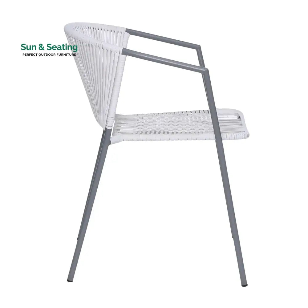 Celestia 3-Piece Outdoor White Rope Patio Set Patio Set