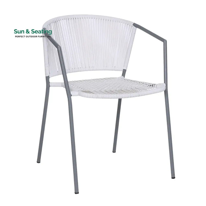 Celestia 3-Piece Outdoor White Rope Patio Set Patio Set
