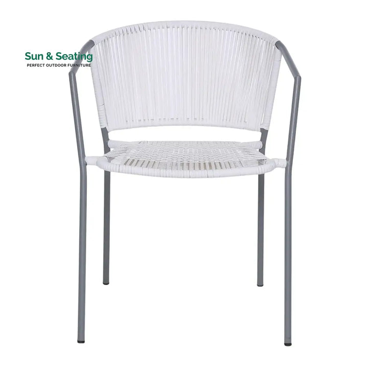 Celestia 3-Piece Outdoor White Rope Patio Set Patio Set