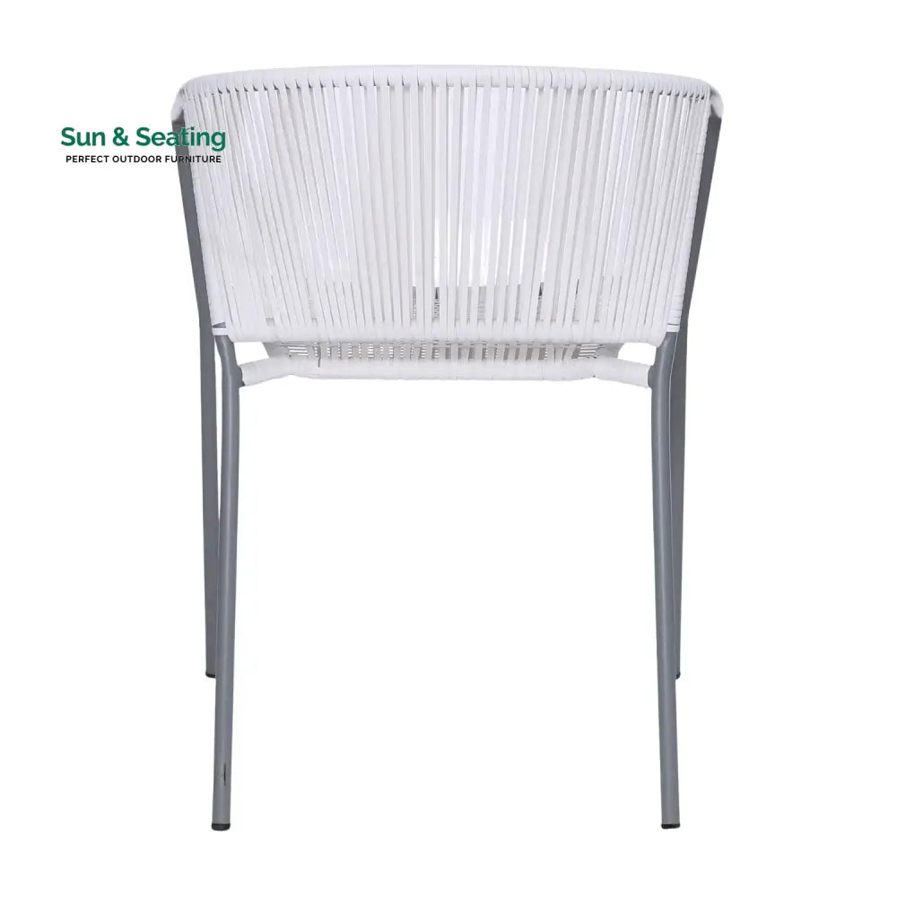 Celestia 3-Piece Outdoor White Rope Patio Set Patio Set