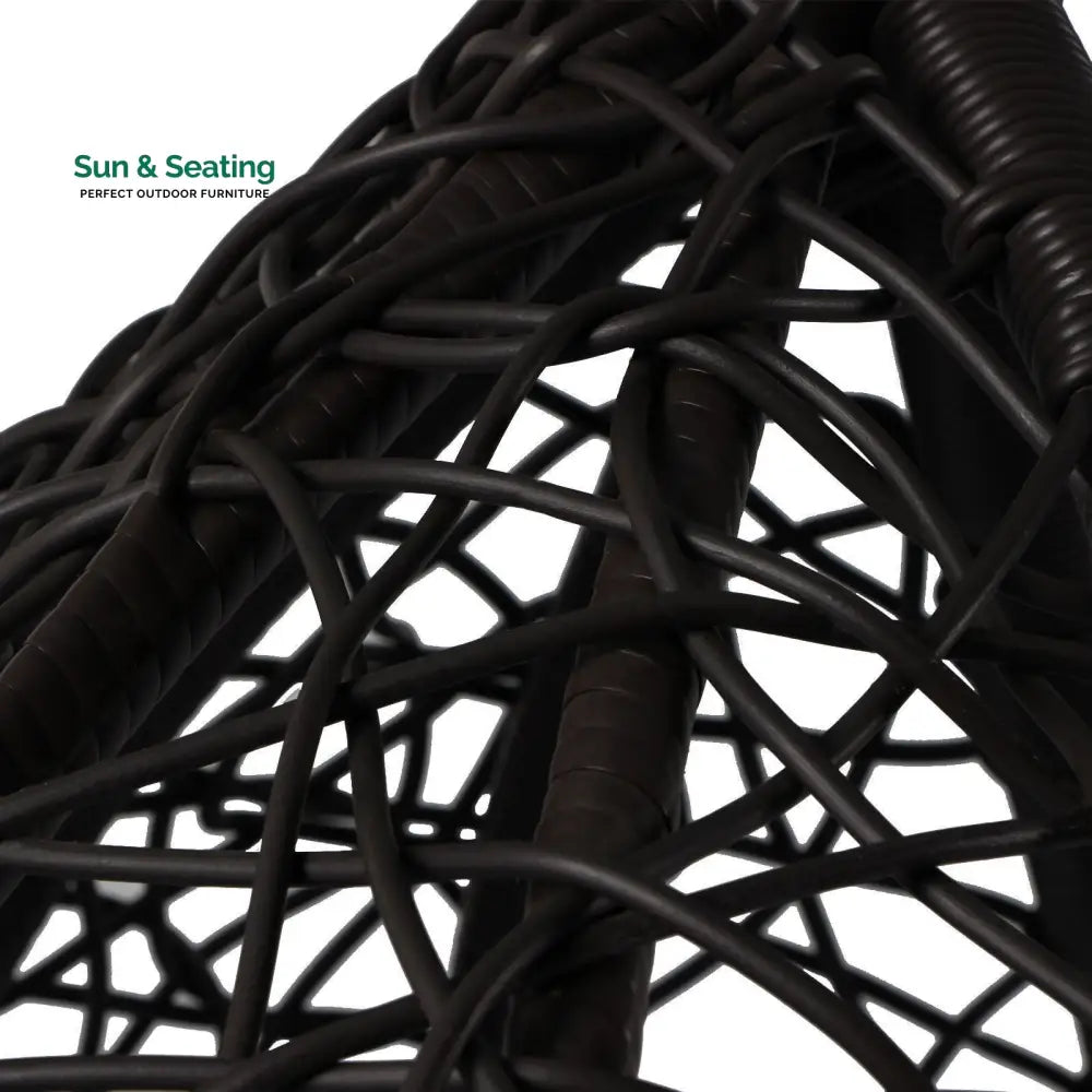 Celestino Single Seater Hanging Swing With Stand For Balcony Garden Swing (Black) Swings