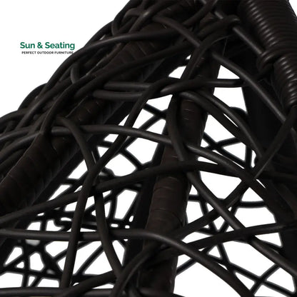 Celestino Single Seater Hanging Swing With Stand For Balcony Garden Swing (Black) Swings