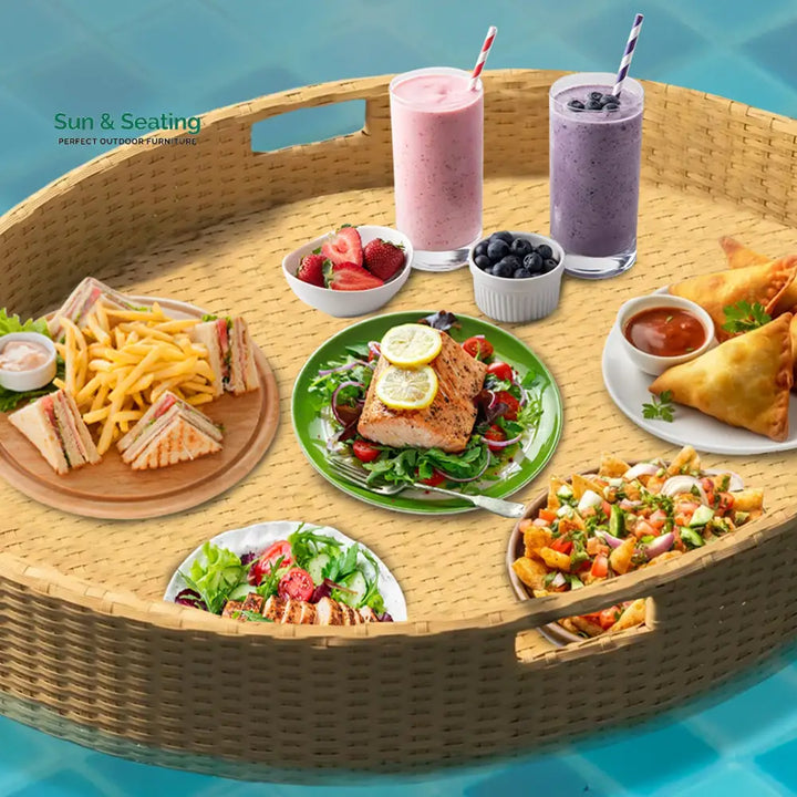 Célia Luxury Floating Serving Tray For Swimming Pool - Honey (Boat Shape) Floating Tray