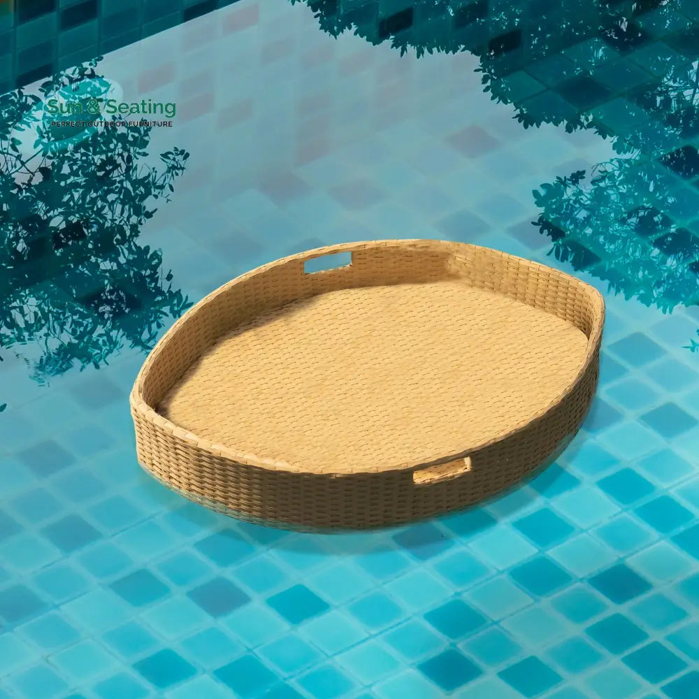 Célia Luxury Floating Serving Tray For Swimming Pool - Honey (Boat Shape) Floating Tray