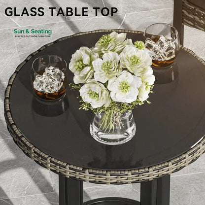 Chairio Outdoor Bar Sets 2 Chairs and 1 Table Patio Bar Set Bar Sets