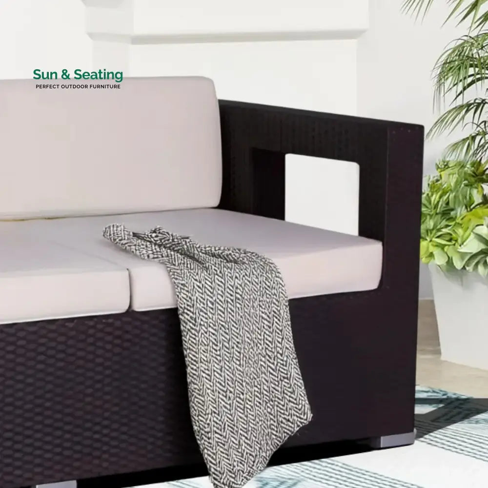Charita 3-Seater Outdoor Rattan Wicker Patio Sofa Sofa Set
