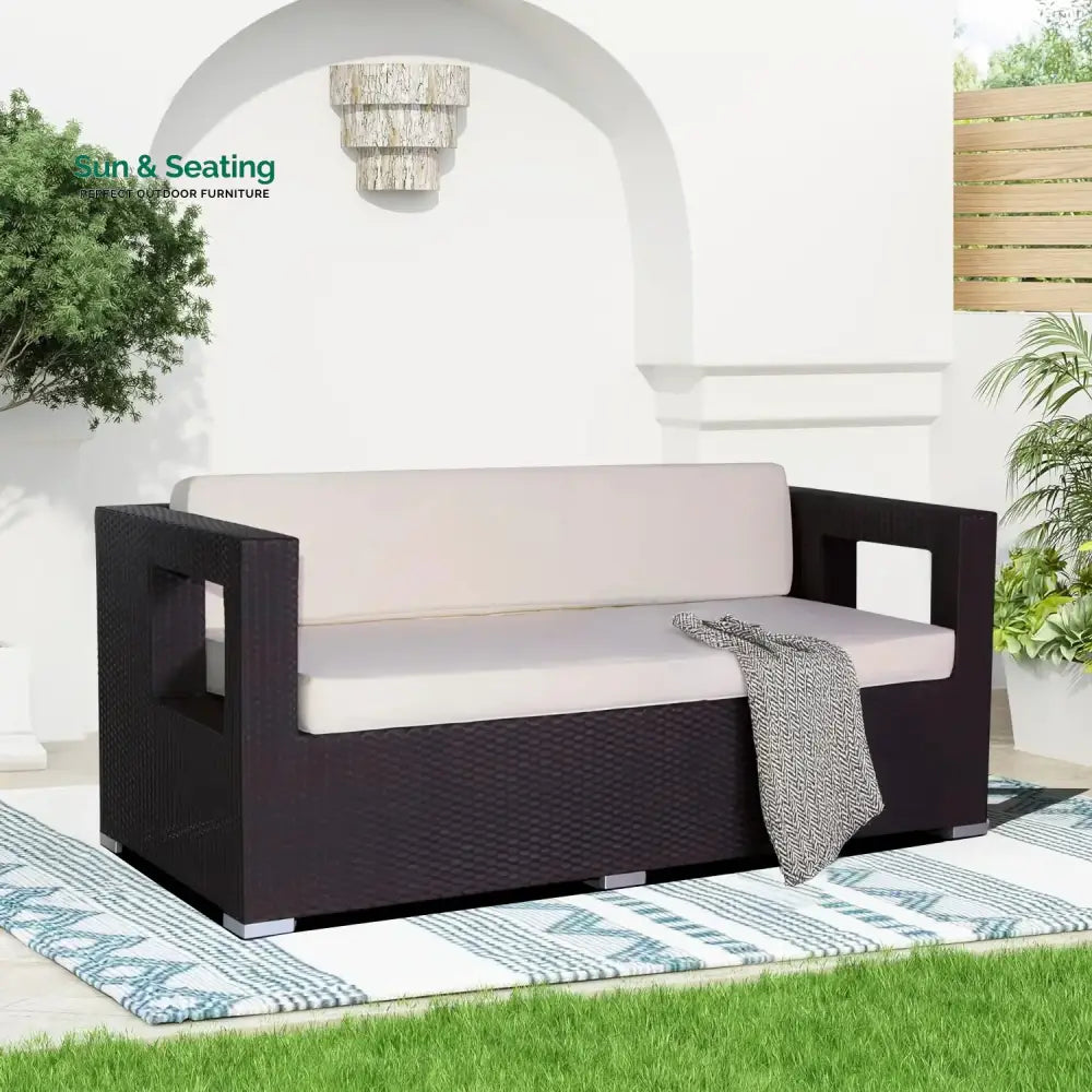 Charita 3-Seater Outdoor Rattan Wicker Patio Sofa Sofa Set