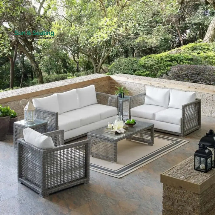 Charmi Outdoor Wicker Woven 6 Pieces Sectional Patio Furniture Set Sofa Set