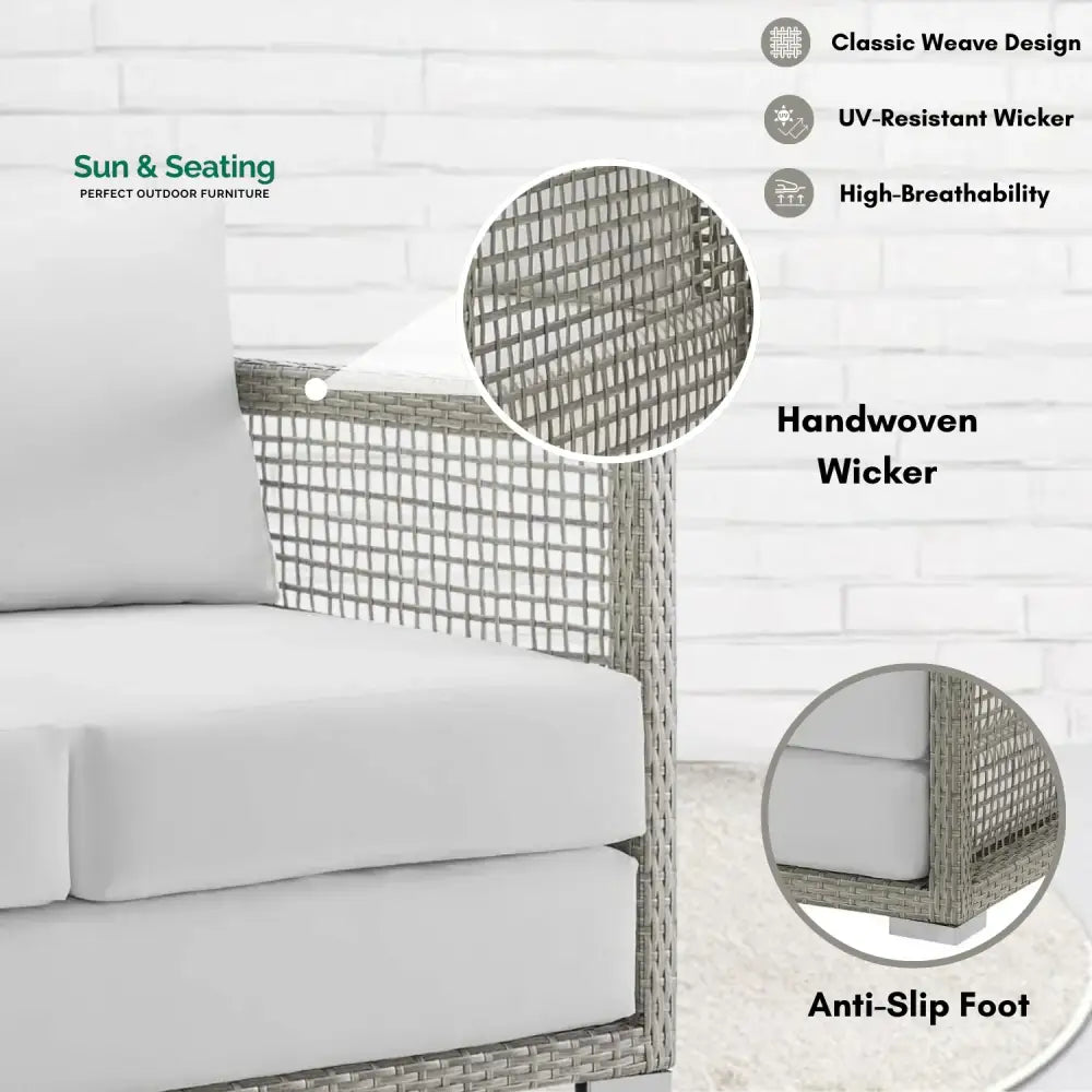 Charmi Outdoor Wicker Woven 6 Pieces Sectional Patio Furniture Set Sofa Set
