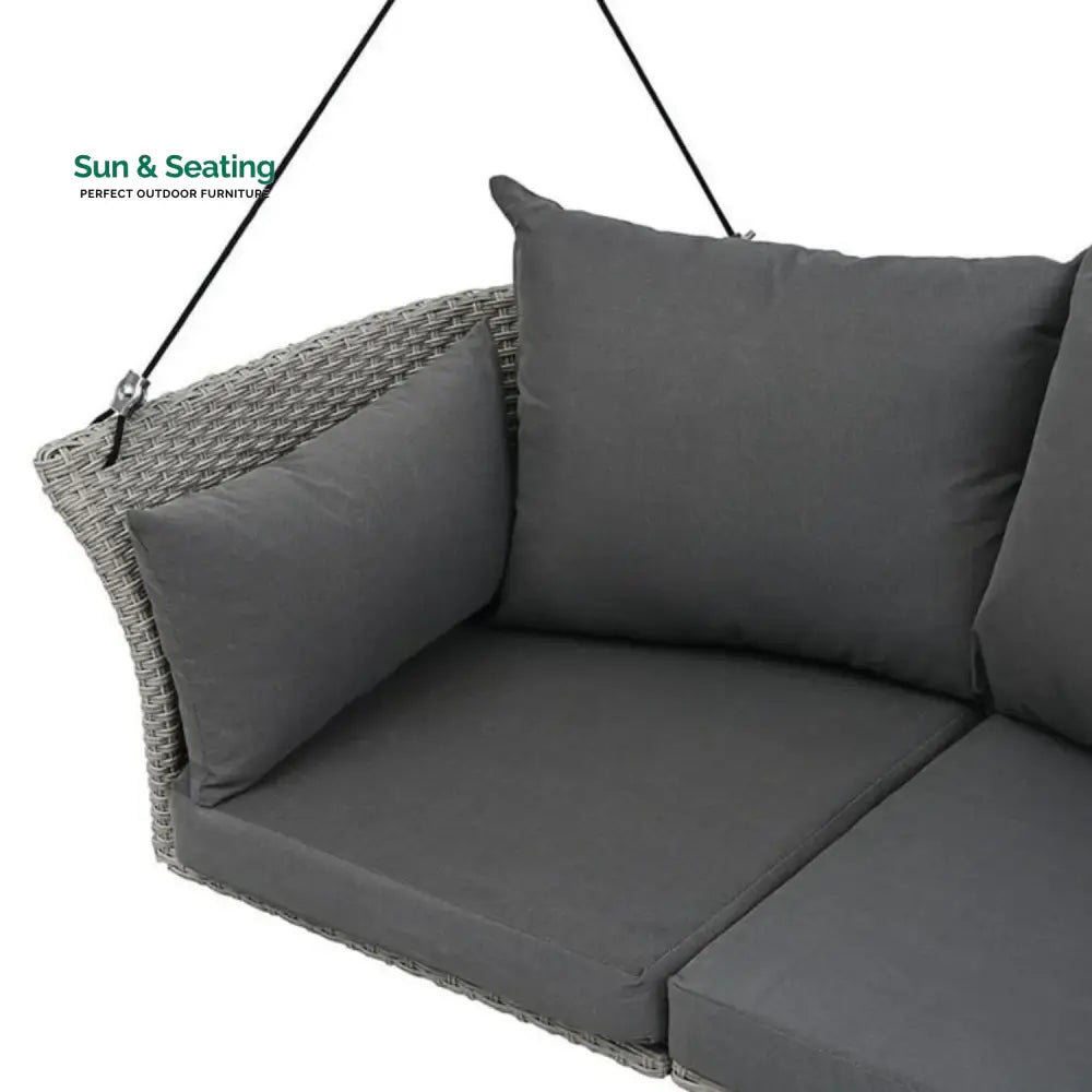 Chidinma Outdoor Rattan Wicker Hanging Swing Chair with Cushion Swing