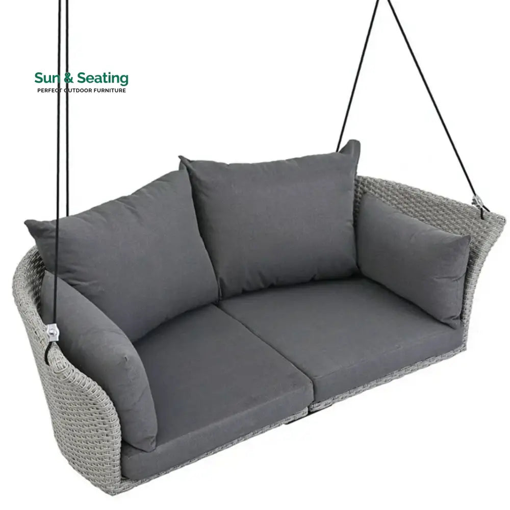 Chidinma Outdoor Rattan Wicker Hanging Swing Chair with Cushion Swing