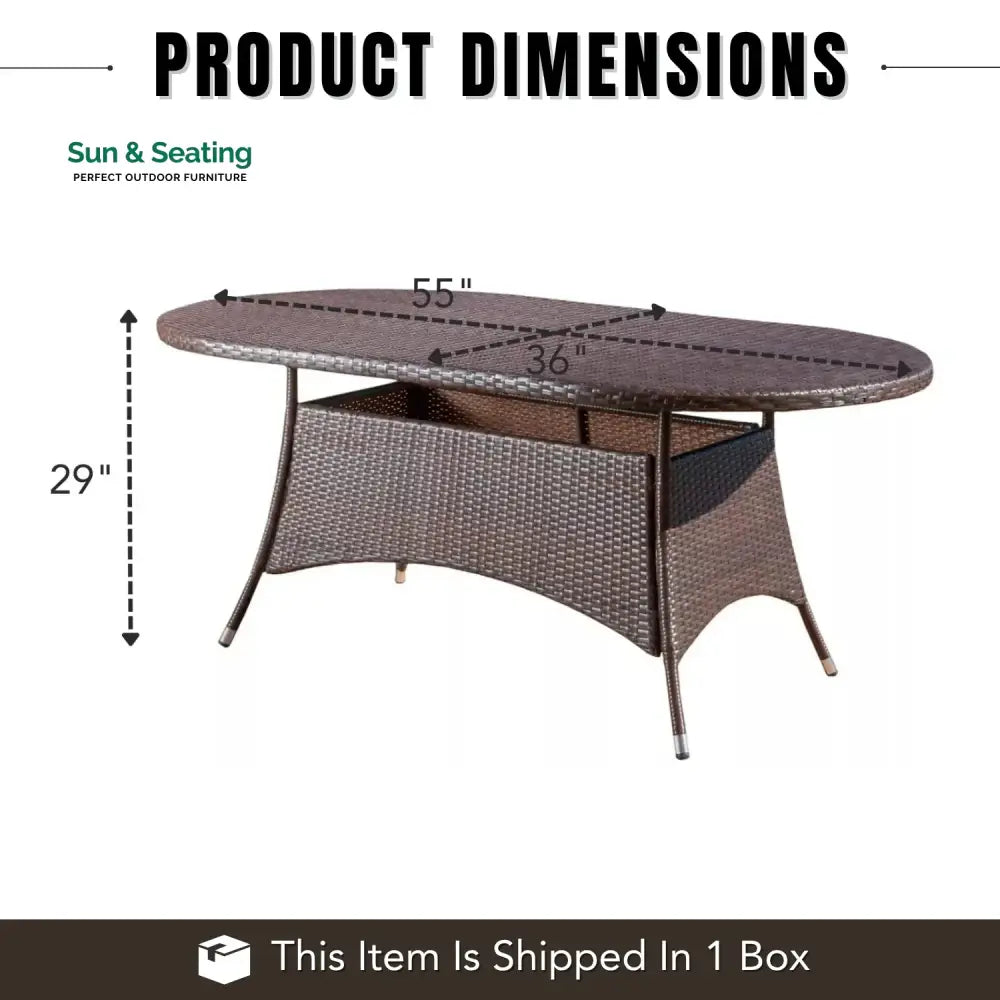 Chitra Outdoor All-Weather Rattan Wicker Round Coffee Table (Dark Brown) Table
