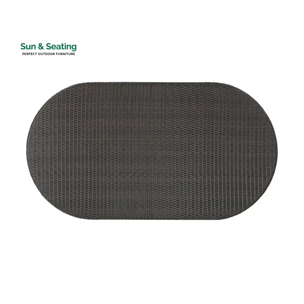 Chitra Outdoor All-Weather Rattan Wicker Round Coffee Table (Dark Brown) Table
