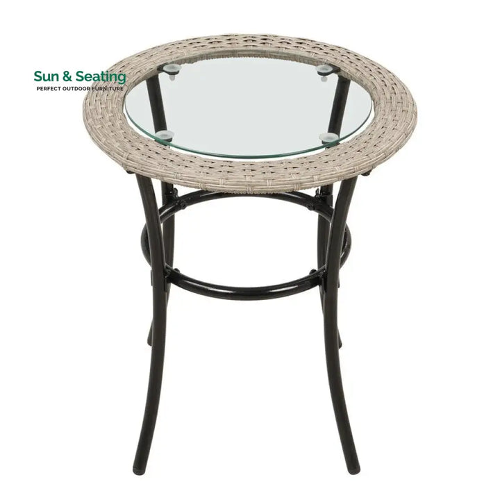 Chou OUTDOOR PATIO SEATING SET 2 CHAIRS 2 OTTOMAN AND TABLE SET (BROWN) Coffee Table Sets