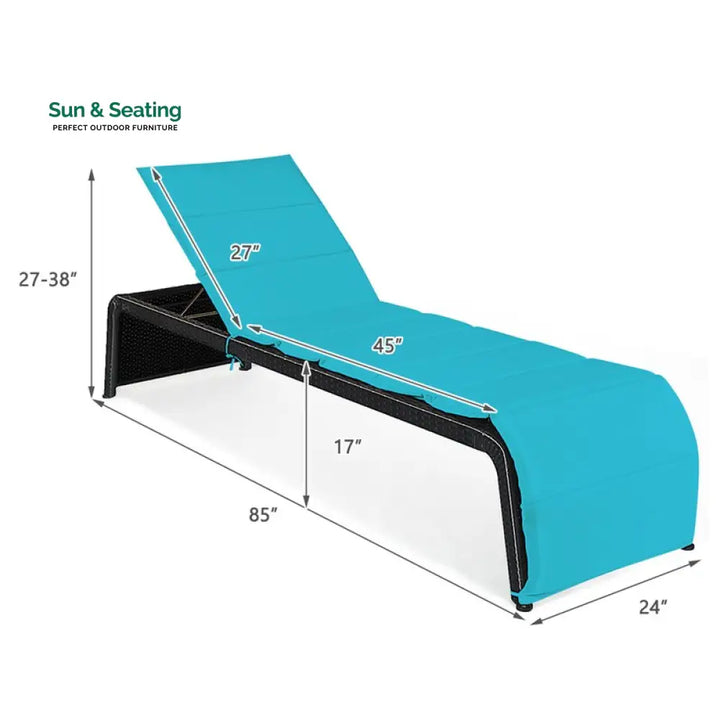 Claw Outdoor Swimming Poolside Lounger (Black) Loungers
