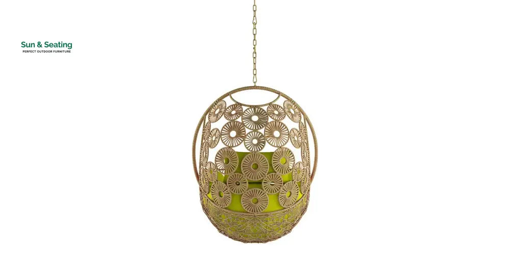 Clemente Single Seater Hanging Swing Without Stand For Balcony Garden Swing (Honey) Swings