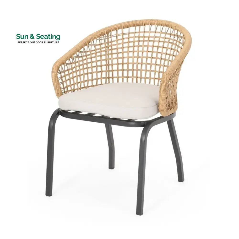 Clementine 3 Piece Garden Outdoor Rope Patio Set Patio Set