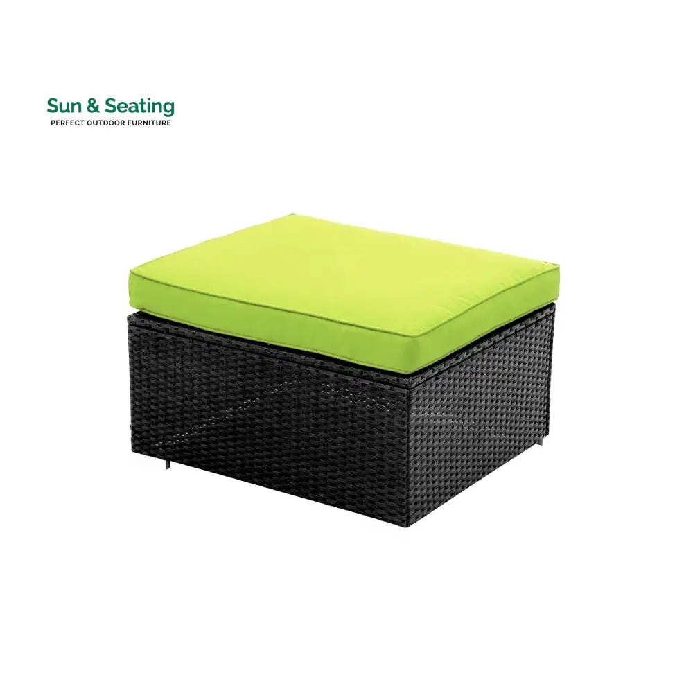 Clementine 6-Piece Outdoor Conversation Set (Black/Green) Sofa Set