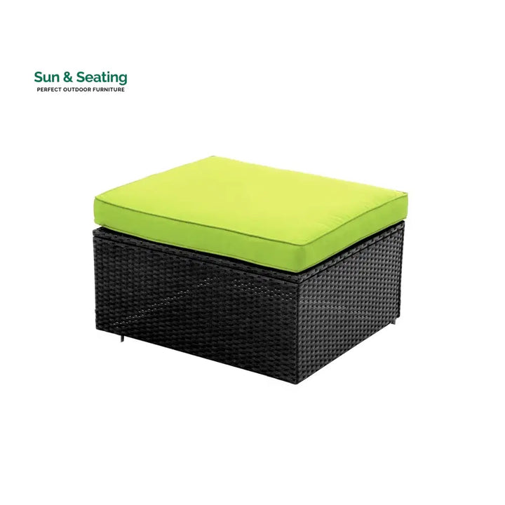 Clementine 6-Piece Outdoor Conversation Set (Black/Green) Sofa Set